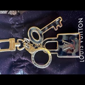 Louis Vuitton key ring bag charm. Authentic comes with LV velvet pouch